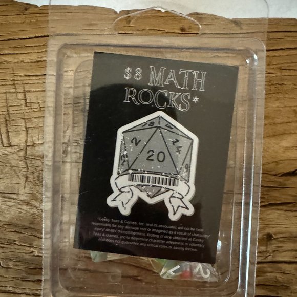 Rainbow 7-Dice Polyhedral Set for Dungeons and Dragons, Math Rocks - Picture 2 of 2